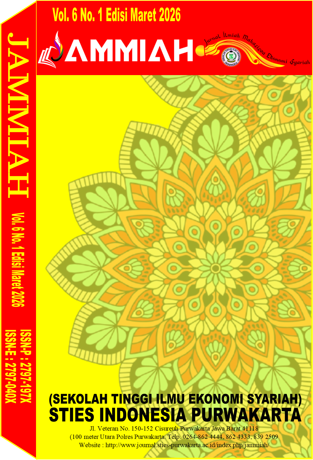 					View Vol. 6 No. 1 (2026): Jammiah (Jurnal Ilmiah Mahasiswa Ekonomi Syariah)
				