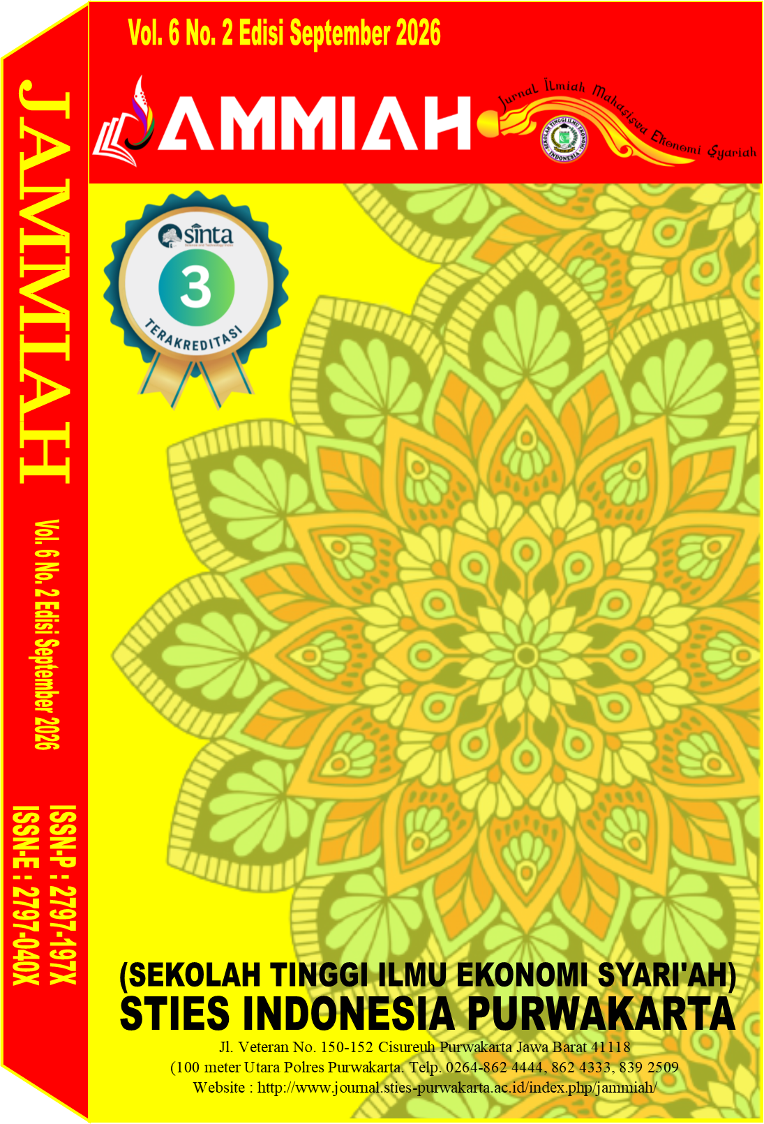 					View Vol. 6 No. 2 (2026): Jammiah (Jurnal Ilmiah Mahasiswa Ekonomi Syariah)
				